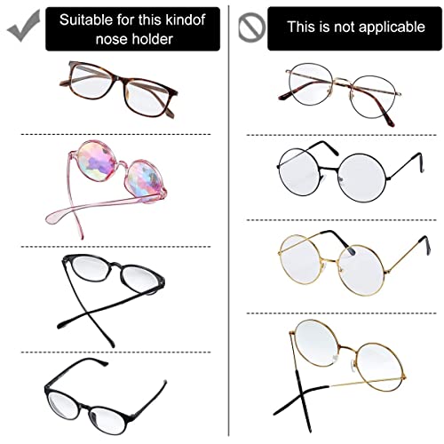 MAYCREATE® 24 Pairs Anti-Slip Silicone Eyeglass Nose Pads, Hourglass Butterfly Shape, Self-Adhesive Air Chamber Design, Comfortable Slip-Resistant Grip, White