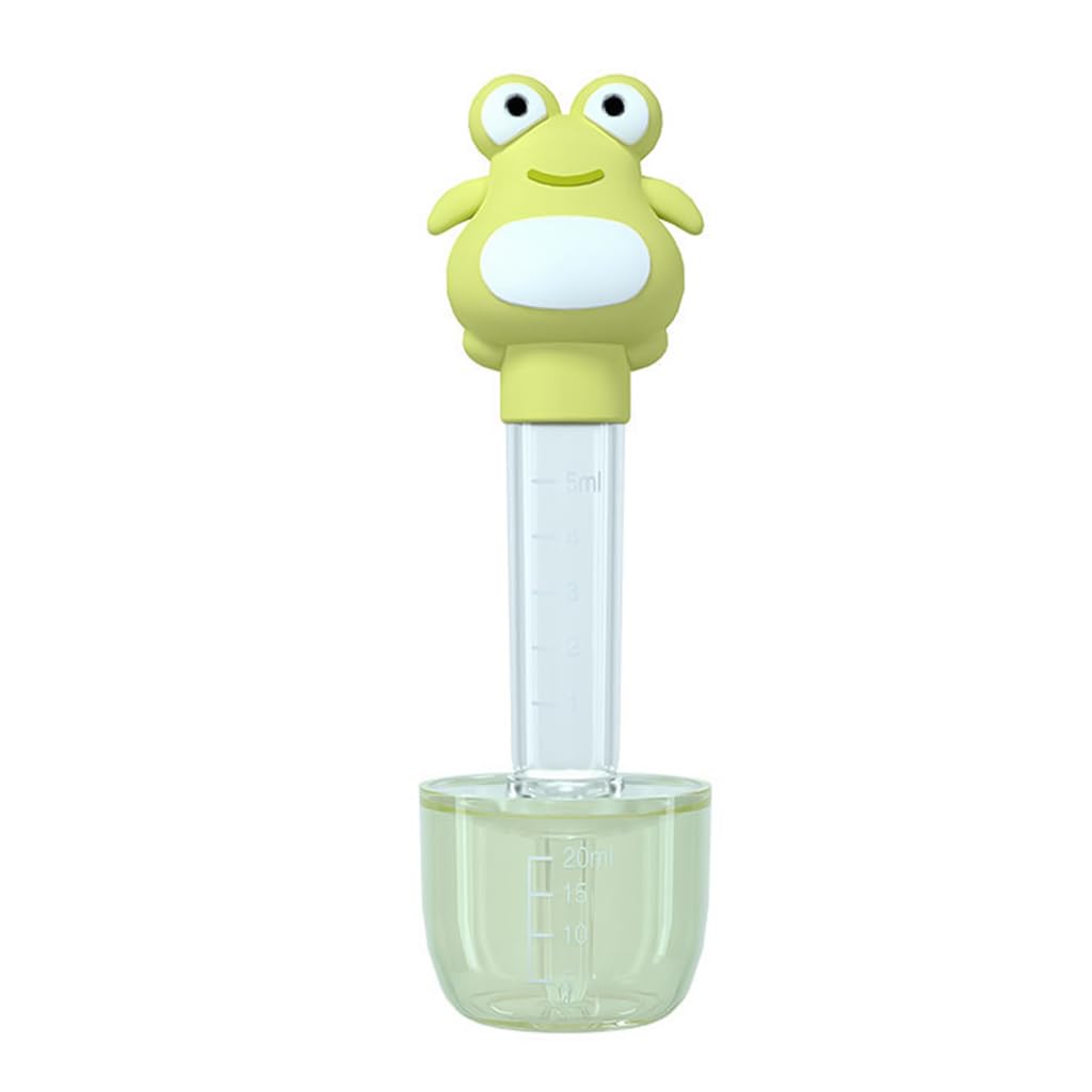 ZIBUYU Baby Medicine Feeder for Infants with Frog-Shaped Silicone Dispenser | Green
