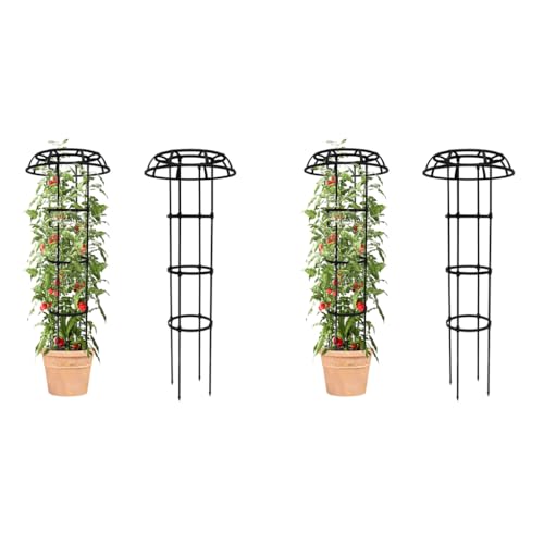 HASTHIP® Upright Trellis for Climbing Plants Garden Creeper Plant Support Steel Pipe Adjustable Outdoor Indoor 135 CM Trellis 2 PCS