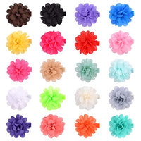 GUSTAVE® 20 Colors Chiffon Flower Cute Hair Bows Clips Kit, Hairpins & Accessories for Baby Girls, Infants, Toddlers, Teens