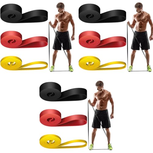Proberos® 9PCS Resistance Band Kit for Workout Men and Women 2-30kg Pull up Chin Ups Durable TPE Loop Toning Home Gym Fitness Equipment