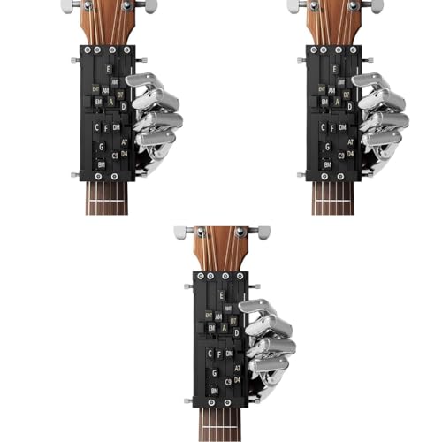 HASTHIP® Chord Buddy Clip-on Guitar Chord Presser Helper for Beginners Able to Work with Capo Learning Tools Assistant 3PCS
