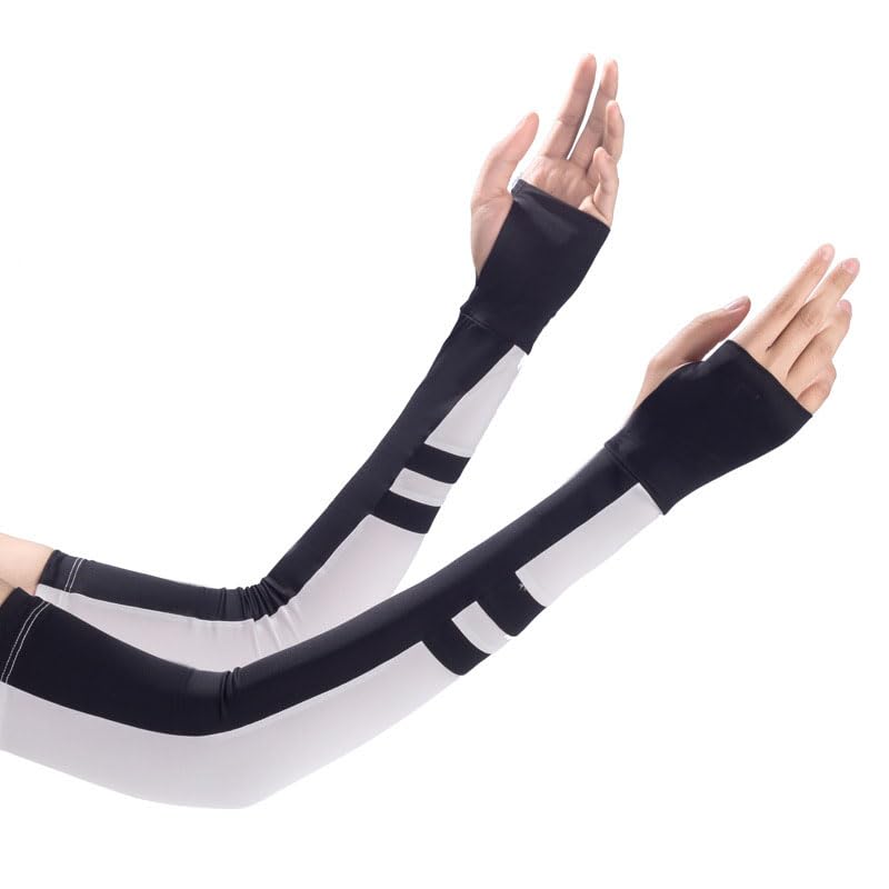 SANNIDHI® Arm Sleeve for Women Driving Arm Sleeve Stretchy Quick Dry Arm Sleeves for Sun Protection, Ice Silk Cool Touch Close-fit Protective Arm Sleeves for Hiking, Running, Driving, Golfing