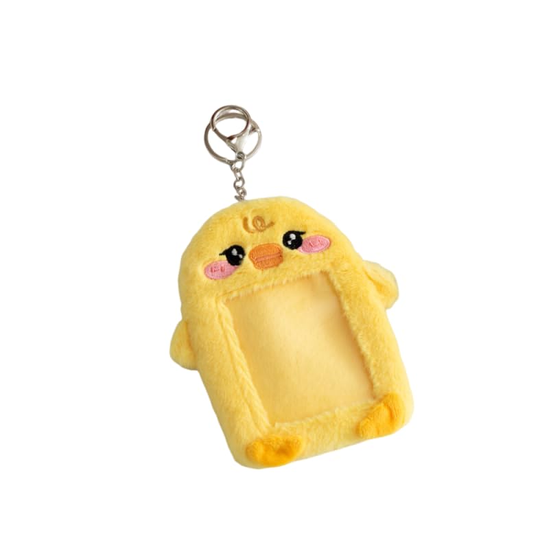 PATPAT® Cute Plush Kpop Photocard Holder with Keychain, Soft Fuzzy Bunny ID