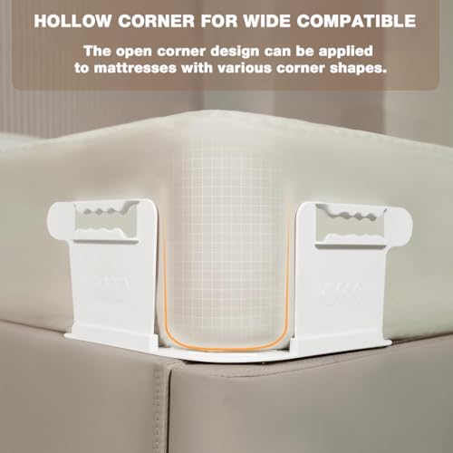 HASTHIP® Fitted Sheet Fasteners Set Invisible Bed Retainers Removable Holder Corner Anchor Clamps Locks Universal, Pack of 4 2PCS