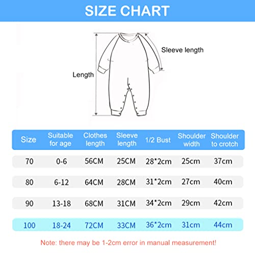 SNOWIE SOFT® Baby Jumpsuit for Boys Girls, Toddler Baby Romper Flannel Cartoon Dress Warm Soft Pajamas for Kids Party Cartoon Stitch Jumpsuit for Girls Boys (12-18 Month)