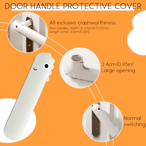 SNOWIE SOFT® Silicone Lever Handle Knob Cover Door Cushion Guard Set of 9PCS Stopper Childproof Finger Pinch Universal Guards