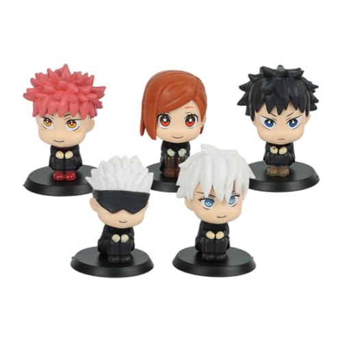 PATPAT® Jujutsu Kaisen - Nobara Kugisaki, Yuji Itadori, Satoru Gojo, and Panda, Adverge Figure