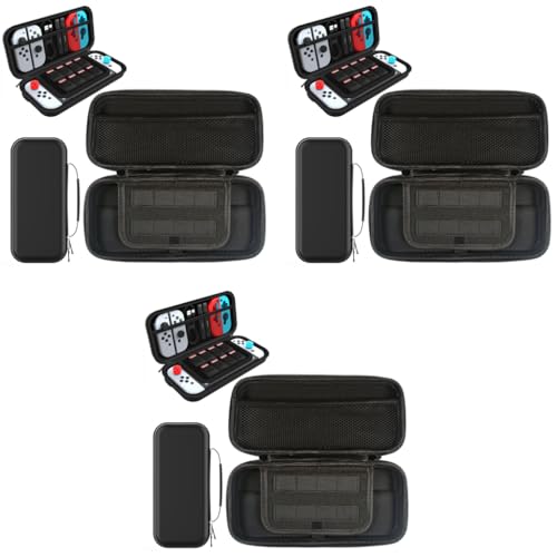 ZORBES® Carrying Case for Switch Gamepad, Organizer Bag for Switch/Switch OLED with 8 Games, Anti-Scratch EVA Storage Bag for Switch Carrying Case Accessories Bag 3 PCS