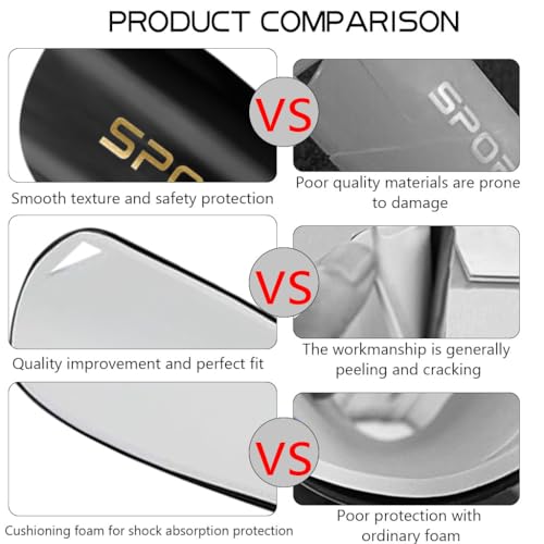 Proberos® Football Sport Shin Guards Set EVA Cushioning & Sleeves for Teens Kids Soccer Rugby Hockey S 2PCS