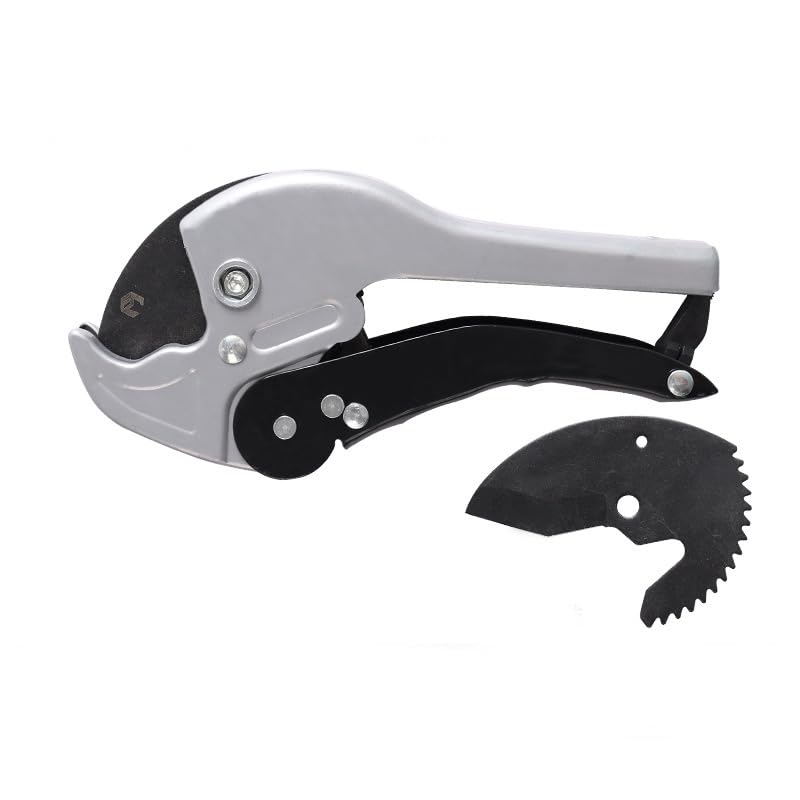 Serplex® PVC Pipe Cutter Heavy Duty Hard SK5 Steel Cutter for 1/8''-1.5'' Dia Hollow Out PE PPR Rubber Plastic Tube Pipe Universal Hose with Safety Lock Design