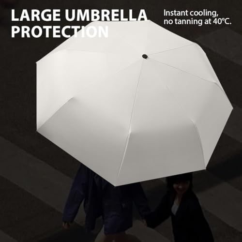 Venzina® Sun Umbrella Travel Compact Folding Umbrella Windproof Rainproof UV Protection Umbrellas with Black Anti-UV Coating Dark Green