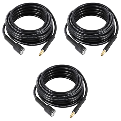 HASTHIP® 6m High Pressure Washer Hose Heavy Duty Car 5800 PSI Pipe for Karcher Cazar Ballorex Jpt Starq Washers 3PCS