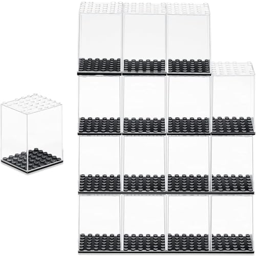 PATPAT® Minifigures Display Case, Acrylic Building Block Display Box, Action Figure Storage for Minifigure