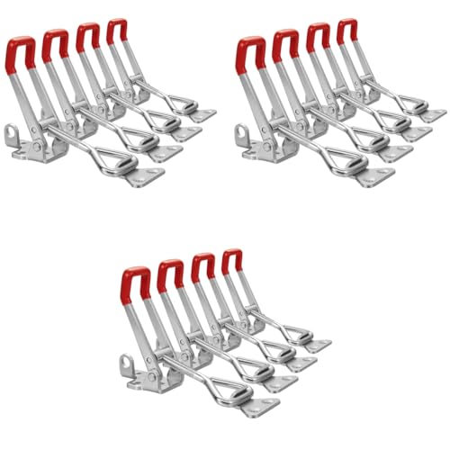 Serplex® 12PCS Toggle Clamps 1320Lbs Holding Capacity Heavy Duty Latch Adjustable Rust Resistant Door Lock Cabinet for Doors Cabinets