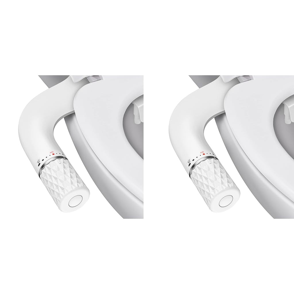 HANNEA Bidet Spray for Toilet with Dual Nozzles featuring Self Cleaning and 2PCS Attachment