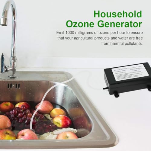 HASTHIP® Household Ozone Generator Multifunctional for Air Purification Water Treatment Vegetable Cleaning 1000 mg/h Machine Purifying 3 PCS