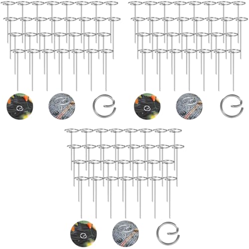 HASTHIP® 90PCS Garden Landscape Staples for Securing Fabric Outdoor Heavy Duty Tent Stakes Multi Camping Windproof Nails Hard Steel Ground Pegs