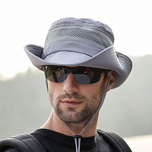 Gustave Hat Cap for Men featuring 56–60 cm Adjustable Fit with Mesh Vent | UV and Waterproof Grey Outdoor Style