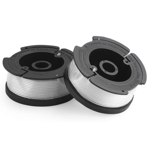 HASTHIP 4Pcs Grass String Trimmer Wire/Weed Eater String for BLACK+DECKER Replacement, 30Ft Nylon Weed Trimmer Line Spool - BLACK+DECKER Wire/Spool for Grass Cutter Accessories with Spring & Cap