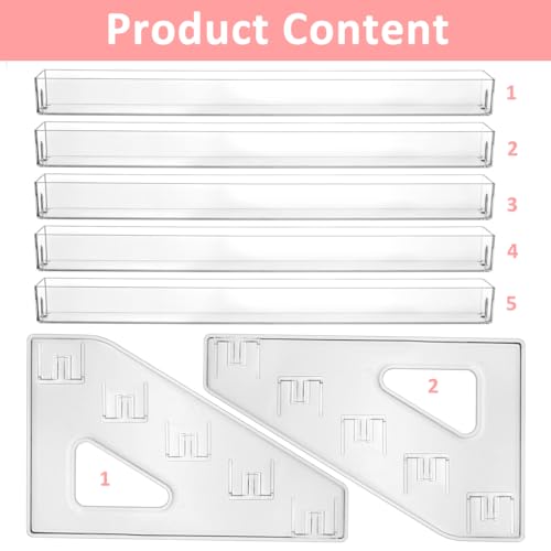 MAYCREATE Acrylic Nail Polish Organizer of 5 Layers, Display Rack Storage Essential Oils Rack Holder Jewelry Makeup Organizer No Tool Needed Assembly Shelf Tray