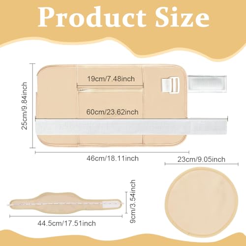 HANNEA® Castor Oil Pack Set for Knee, Castor Oil Pack Wrap with Adjustable Elastic Strap, Reusable Breathable Cotton Castor Oil Compress Pads for Liver Detox, Waist, Neck and Leg