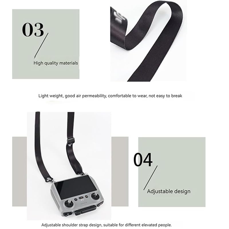 ZORBES Neck Strap Lanyard for DJI RC Controllers with Quick Release Clips & 30–55 in Adjustable Fit