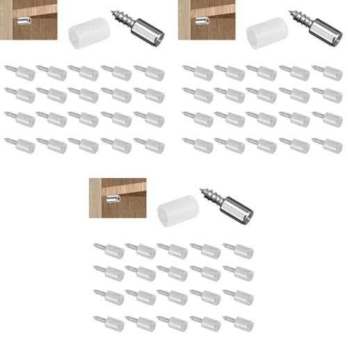 HASTHIP® Shelf Support Pegs Pins with Anti-Slip Silicone Sleeve for Kitchen Cabinet Cupboard Bookcase Closet and Wooden Case 3 PCS