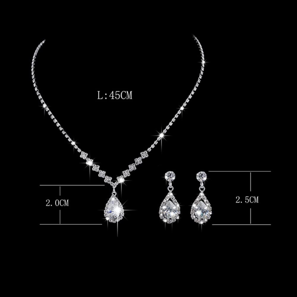 SANNIDHI Necklace Set for Women featuring Rhinestone Choker and Crystal Earrings | Costume Jewelry
