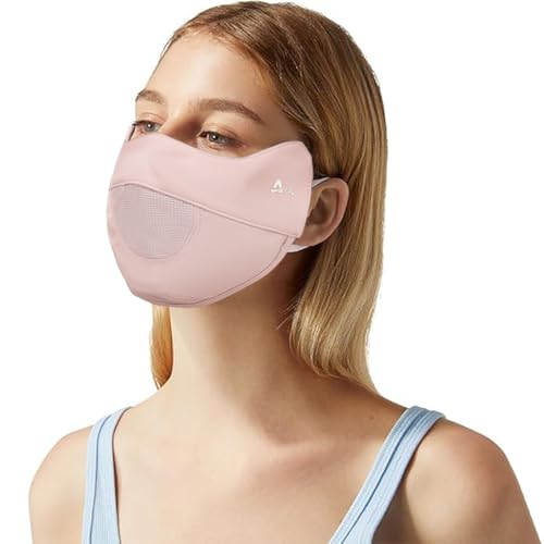 SANNIDHI® Face Cover Mask for Women UPT 50+ Protection Summer Driving Face Cover Mask with Adjustable Ear Loops Mesh Breathable Face Cover Mask Reuseable Washable Face Cover