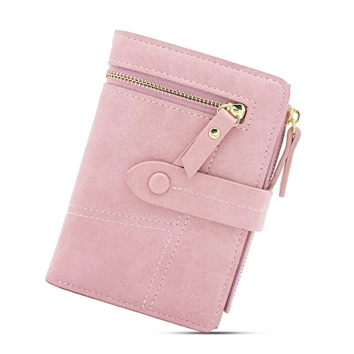 PALAY® Small Purses for Women PU Leather Bifold Wallet Card Organizer Girl Wallet Solid Color Women Purse Viberant Blue Wallet for Girls