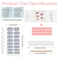 MAYCREATE® 16PCS Gel Nail Strips, French Gel Nail Stickers, UV Free, Long Lasting Nail Wraps for Women, French Tip Nail Polsih Stickers, Includes Nail File & Wooden Stick, Style B