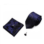 HASTHIP® Mens Tie Set with Pocket Square & Cufflink for Bussiness, Party and Meeting, Free Size