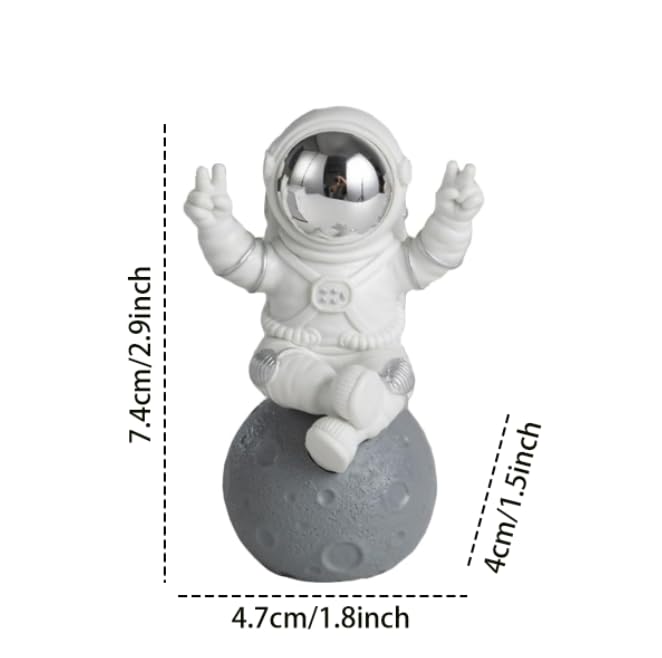 Zibuyu Astronaut Action Figure for Home and Office Decor featuring Resin Sculpture | Gift for Space Lovers