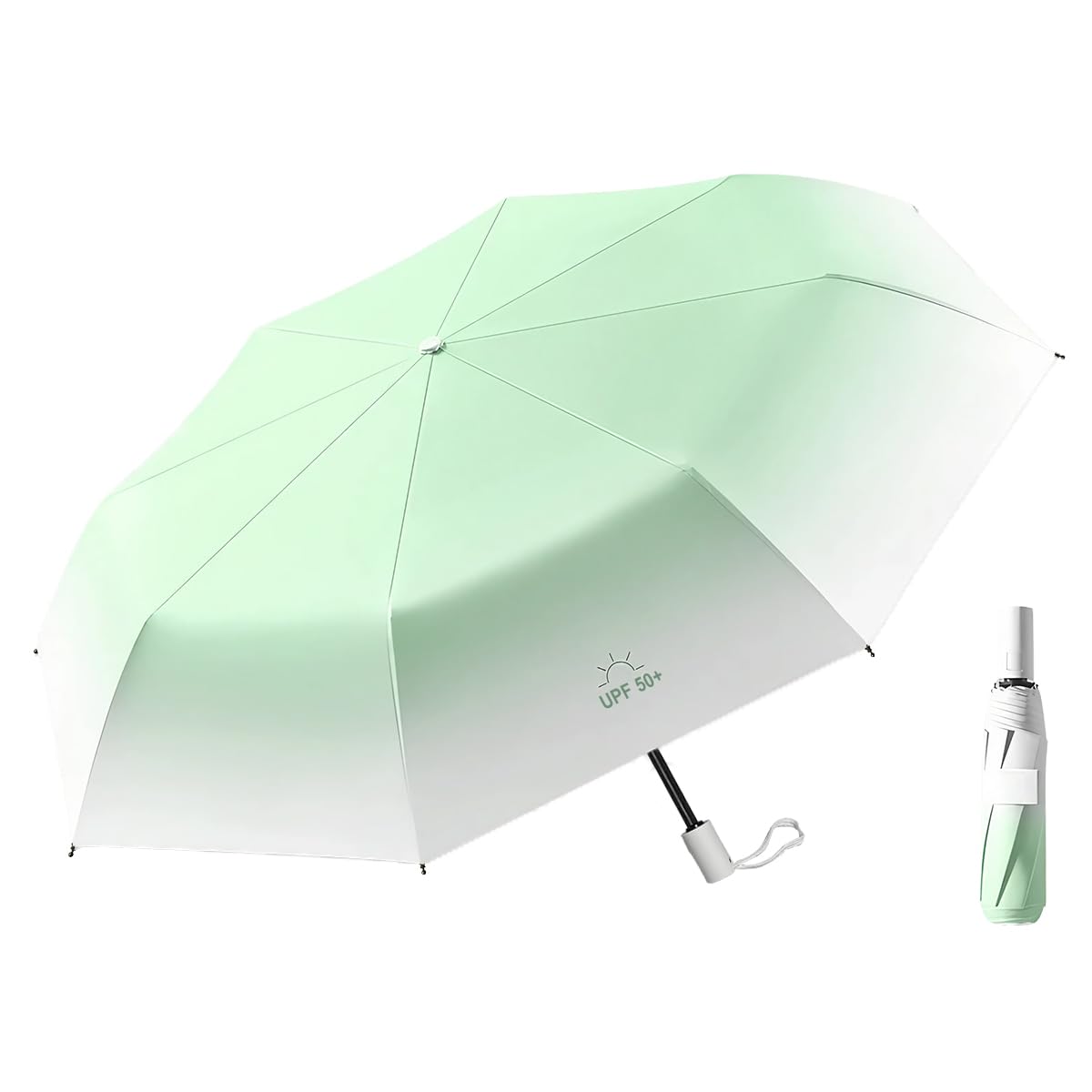 PALAY Travel Umbrella with UPF 50+ Sun Protection and 6 Fiber Ribs | Lightweight Mini for Women