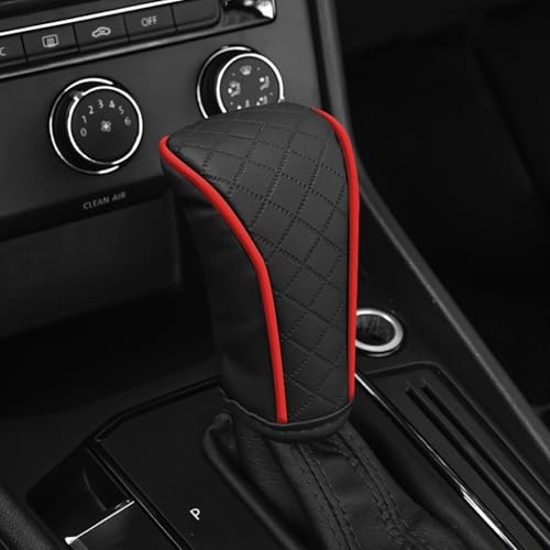 STHIRA® Premium PU Leather Car Gear Knob Cover Fashionable Anti-Slip, Durable & Universal Fit Car Gear Cover Protects Against Scratches/Wear