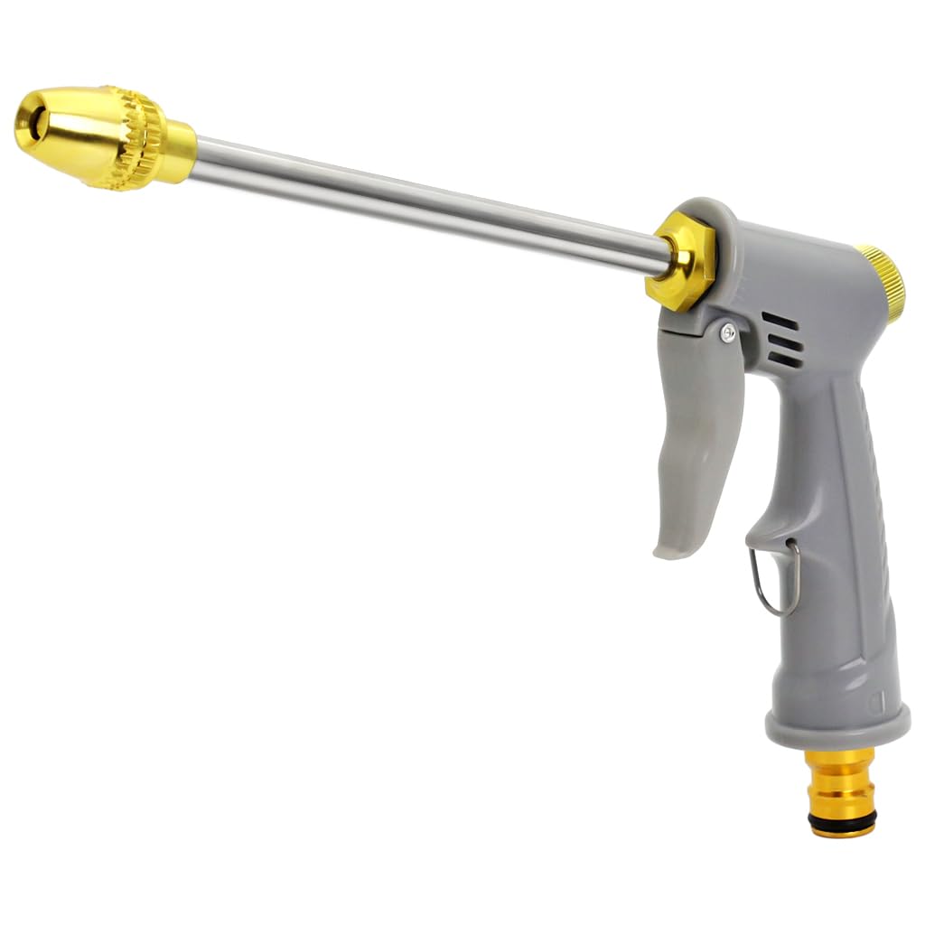 HASTHIP Car Washer Gun for Car and Garden Use with 3 Spray Modes and 24cm Nozzle | Metal Nozzle & Trigger Lock