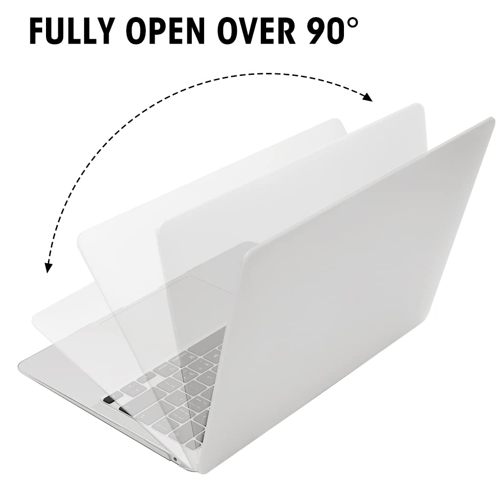 ZORBES Laptop Case for MacBook Air 13.3 inch featuring 2 piece snap design and matte clear PC cover