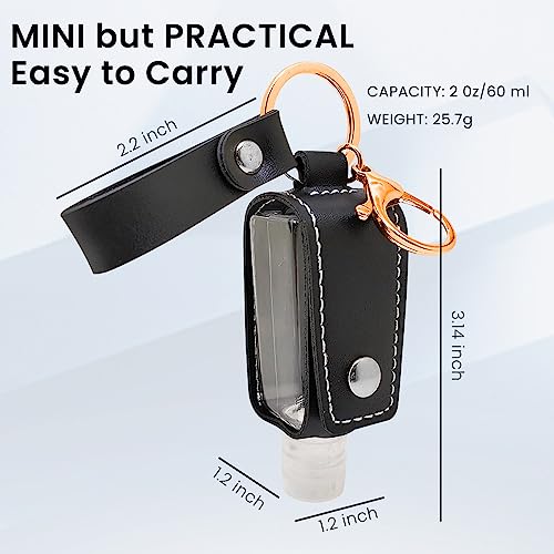 ZIBUYU® Keychain for Car and Bike with Hand Sanitizer Holder Empty Bottle Small Size Refillable Cosmetic Containers for Handbags, Purse, Backpack Keychain for Bags Boys & Girls - 1