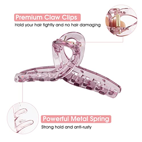 ZIBUYU® 6 Pcs Hair Claw Clips for Women Non-slip Jaw Clips Clutches Barrettes for Thick Long Curly Hair, Hair Accessories for Women Girls (Cross)