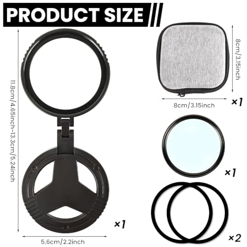 ZORBES® Magnetic Polarizing Filter for Phone Camera, 52mm Dia Folding CPL Lens for Glare Reduction, Enhanced Color & Outdoor Photography