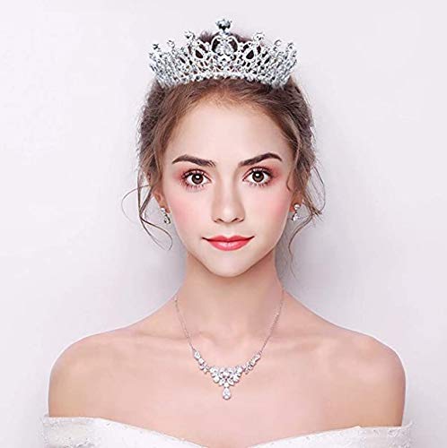 PALAY  Unisex Crystal Tiara Crown with Rhinestones Comb