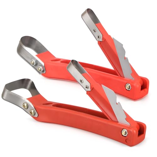 HASTHIP 2Pcs Tree Draw Debarking Spud Folding Dual End Debarking Tool with Cutter Manganese Steel 3 in 1 Bark Removal Tool
