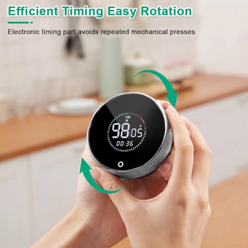 Supvox® 2 IN1 Digital Kitchen Timer & Clock with Stand,199-Minute Visual Timers LED Display for Kids＆Adults,Management Education Tool for Home Kitchen,School,Office,Fitness,Studying