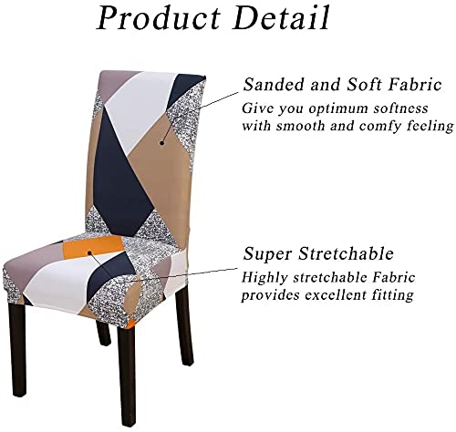 HASTHIP Dining Chair Covers for Home and Kitchen with Elastic Hem Fit 18–23 in Back | Washable Spandex Protector Set of 4