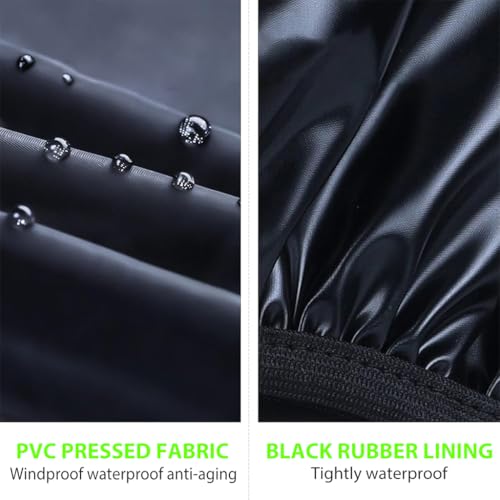 PALAY® Waterproof Shoe Cover Zip-up Calf-length Covers with Elastic Ankle Strap Wear-resistant PVC Anti-skid Long Sleeve for Boots High Shoes Size UK 6.5-8 One Pair