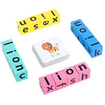 PATPAT® Spelling Games for Kids,Wooden Letters Learning Game with Flash Cards Learning Word Brain Toys, Sight Words Montessori Alphabet Learning Toy for Preschool Boys Girls Kids 3-8 Years Old