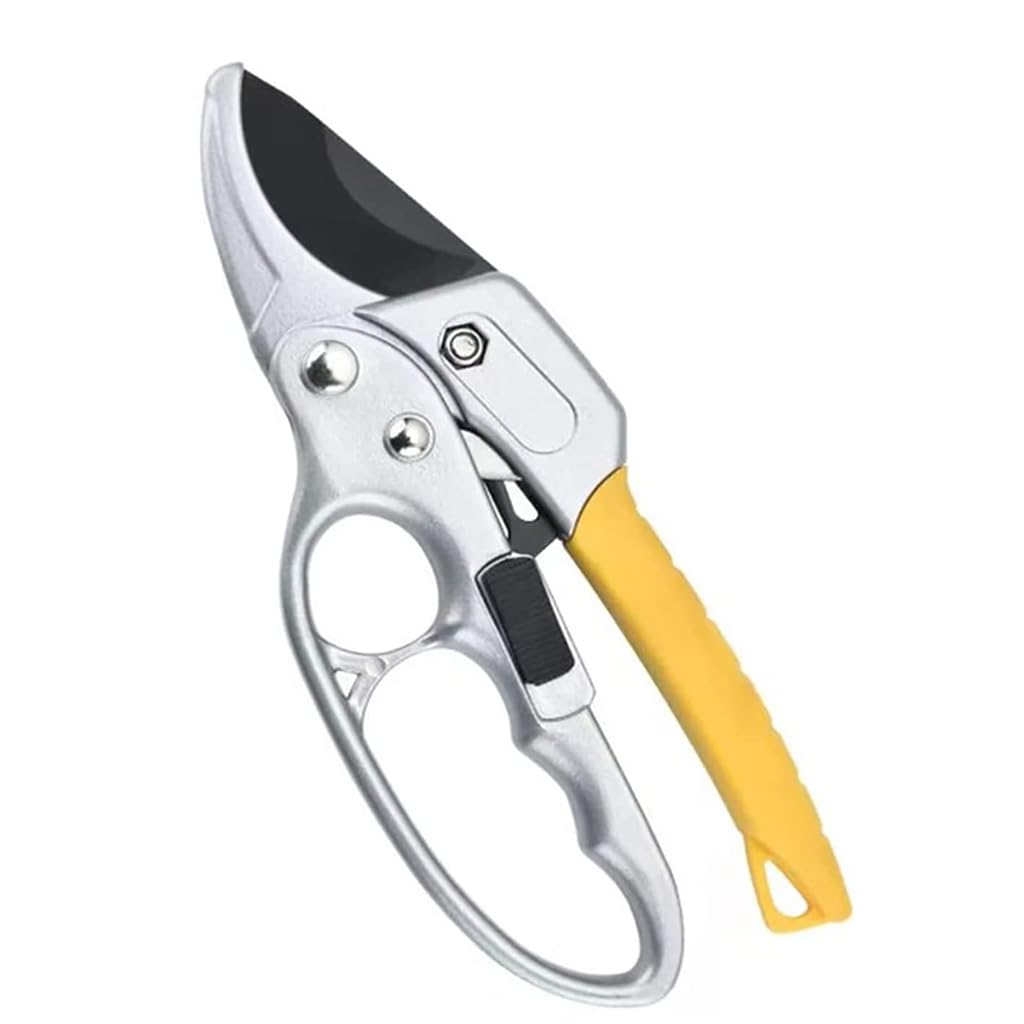 HASTHIP Gardening Scissor Stainless Steel Garden Snip with Safety Lock Garden Shears Sharp Cutter Pruners Scissor for Lawn, Garden & Potted Plants (A)