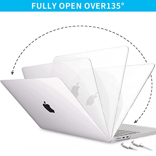 HASTHIP® Laptop Case Cover for New MacBook Air 13.6 Inch M4 A3240 M3 A3113 M2 A2681 Retina Display Touch ID 2025 2024 2022 13 Plastic Hard Shell Protective 3 PCS