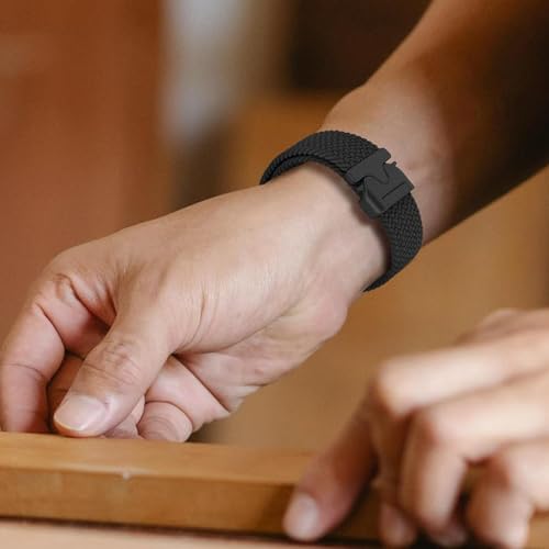 ZORBES® Compatible with Apple Watch Fashion Nylon Wrist Band for 49mm/ 46mm/ 45mm /44mm /42mm, Lightweight Outdoor Sporty Nylon Braided Unisex Black Watch Band, for iWatch 3-10 SE Ultra/Ultra 2